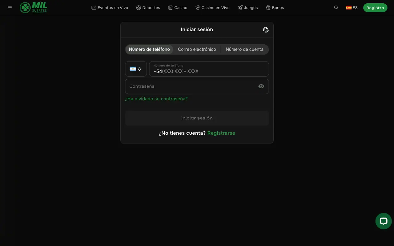 Registro y creación de cuenta